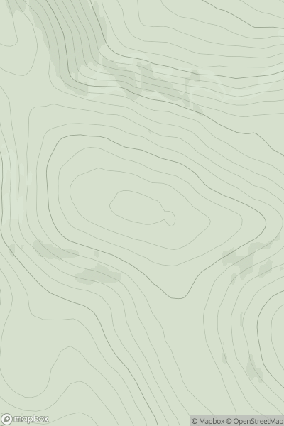 Thumbnail image for Meall Odhar [Pitlochry to Braemar & Blairgowrie] showing contour plot for surrounding peak